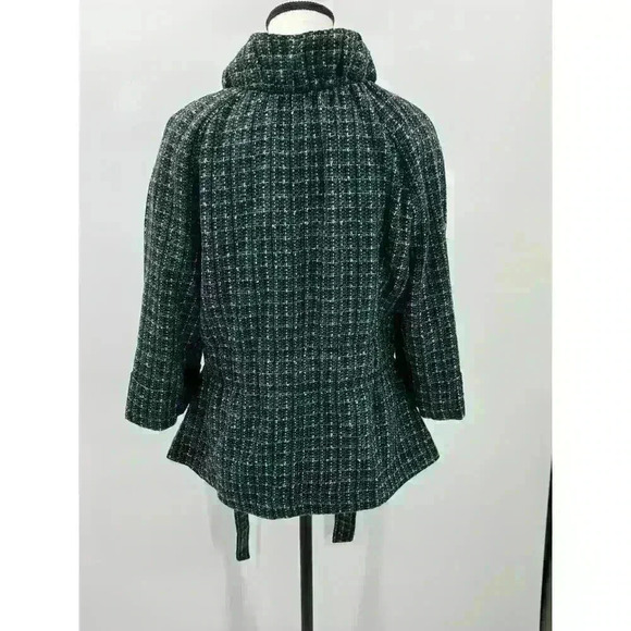 Loft Women's Colorful Tweed Button-Up Jacket with Tie Waist - Size L - Picture 2 of 5